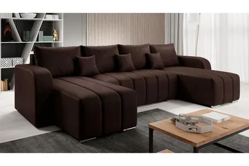 Zulueta 8-sits Bäddsoffa Höger - Brun - Möbler - Soffa - Bäddsoffa