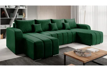 Zulueta 8-sits Bäddsoffa Höger - Grön - Möbler - Soffa - Bäddsoffa