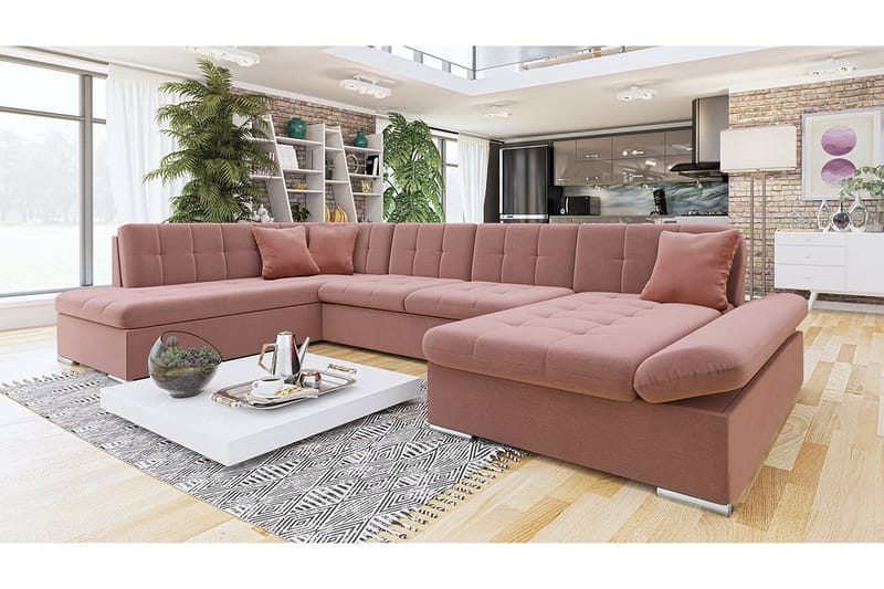 Zumar 4-sits Bäddsoffa Universal - Rosa - Möbler - Soffa - Bäddsoffa