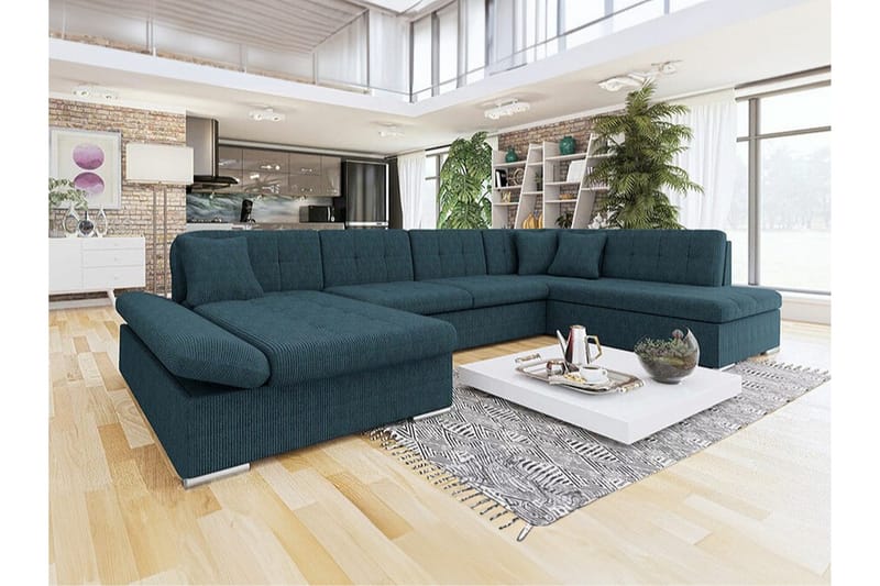 Zumar 4-sits Hörnbäddsoffa NO_BRAND Dark blue - Möbler - Soffa - Bäddsoffa