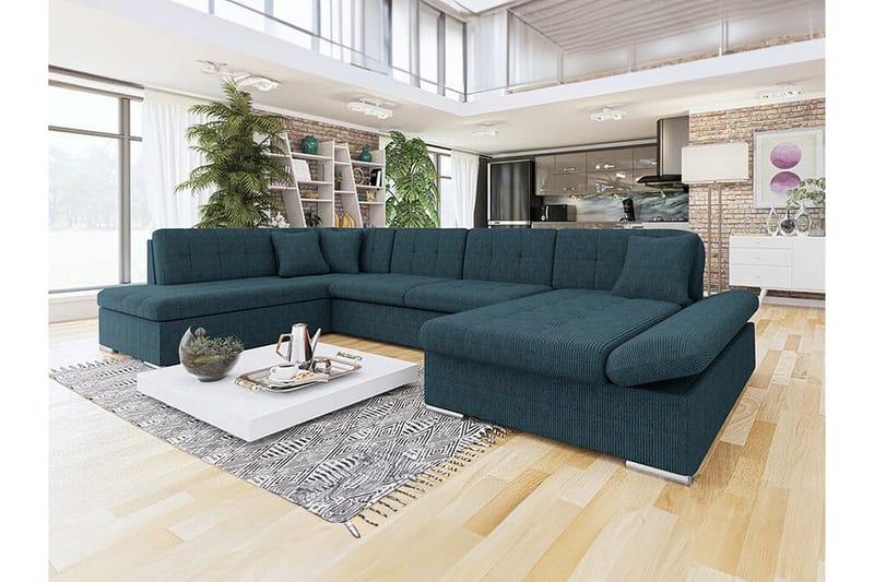 Zumar 4-sits Hörnbäddsoffa NO_BRAND Dark blue - Möbler - Soffa - Bäddsoffa