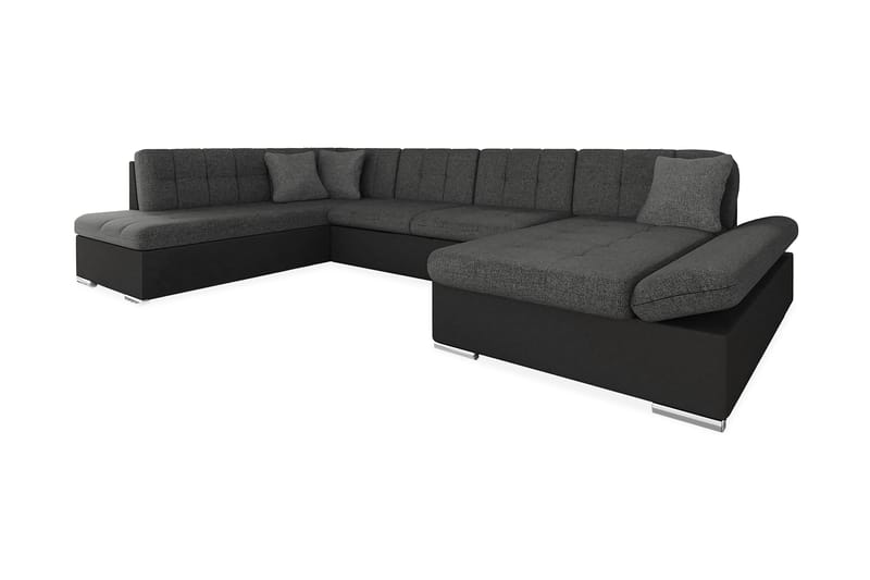 Zumar 6-sits Bäddsoffa Universal - Svart/Grå - Bäddsoffa - Bäddsoffa divan - Skinnsoffor