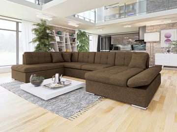 Zumar Bäddsoffa med Divan och Schäslong 5-sits - Brun - Möbler - Soffa - Bäddsoffa