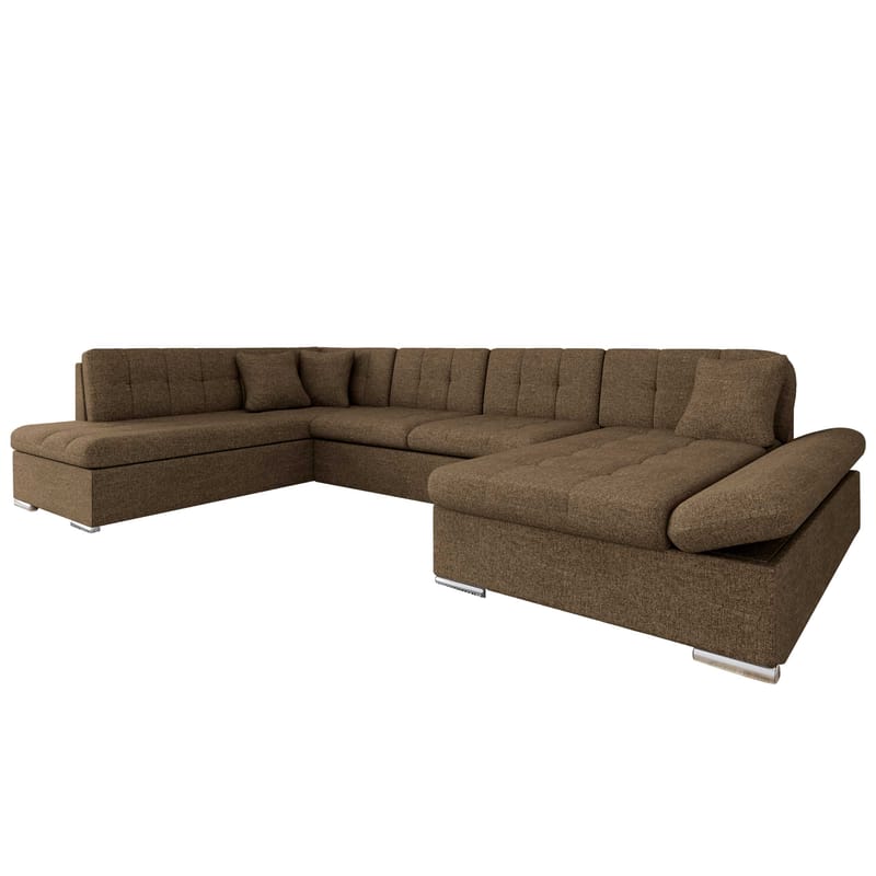Zumar Bäddsoffa med Divan och Schäslong 5-sits, Brun