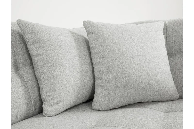 Zumar H öger U-formad Bäddsoffa 128x302 cm med Förvaring i Tyg - Grå - Möbler - Soffa - Bäddsoffa