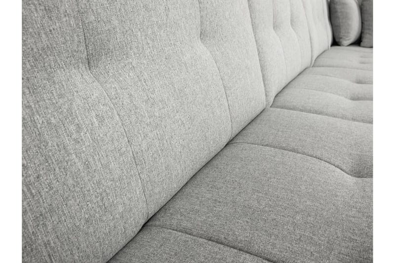 Zumar Höger U-formad Bäddsoffa 128x302 cm med Förvaring i Tyg - Grå - Möbler - Soffa - Bäddsoffa
