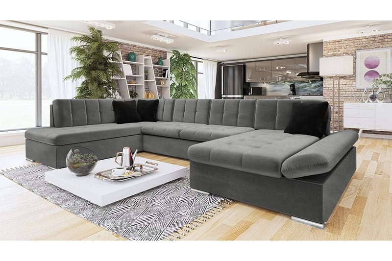 Zumar Hörnsoffa Höger - Grå - Möbler - Soffa - Bäddsoffa