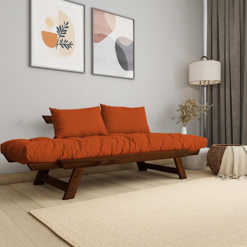 Zylar 2-sits Bäddsoffa - Brun/Orange - Möbler - Soffa - Bäddsoffa