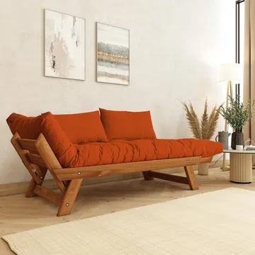 Zylar 2-sits Bäddsoffa - Brun/Orange - Möbler - Soffa - Bäddsoffa