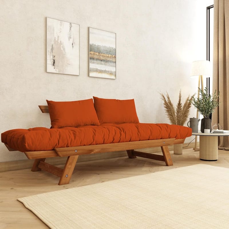 Zylar 2-sits Bäddsoffa - Brun/Orange - Möbler - Soffa - Bäddsoffa