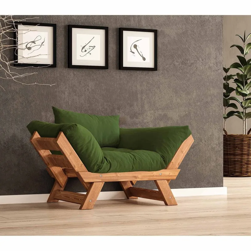 Zylar 2-sits Bäddsoffa, Grön