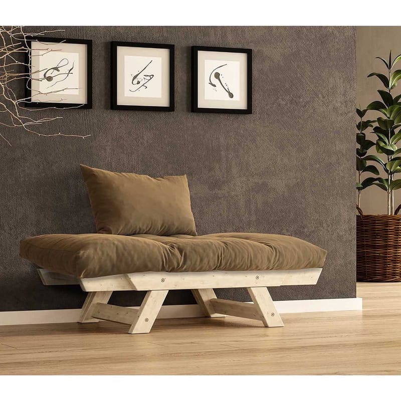 Zylar 2-sits Bäddsoffa - Mörkbrun/Natur - Möbler - Soffa - Bäddsoffa