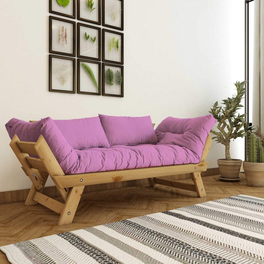 Zylar Rasmussen Zylar 2-sits Bäddsoffa Rosa/Natur - Möbler - Trademax