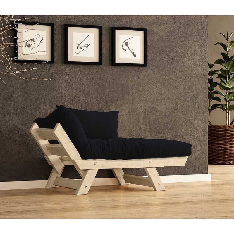 Zylar 2-sits Bäddsoffa - Svart/Natur - Möbler - Soffa - Bäddsoffa