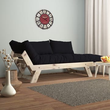 Zylar 2-sits Fällbar Bäddsoffa i Tyg med Träram - Svart|Beige - Möbler - Soffa - Bäddsoffa - Bäddsoffa 2 sits
