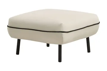 Balint 3-sits Djup Svängd Soffa 198 cm i Tyg med Kantband - Benvit - Möbler - Soffa - 3 sits soffa