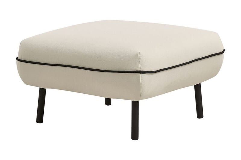 Balint 3-sits Djup Svängd Soffa 198 cm i Tyg med Kantband - Benvit - Möbler - Soffa - 3 sits soffa