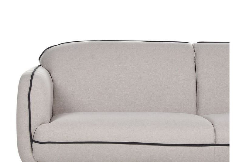 Balint 3-sits Djup Svängd Soffa i Tyg med Kantpipning - Grå - Möbler - Soffa - 3 sits soffa