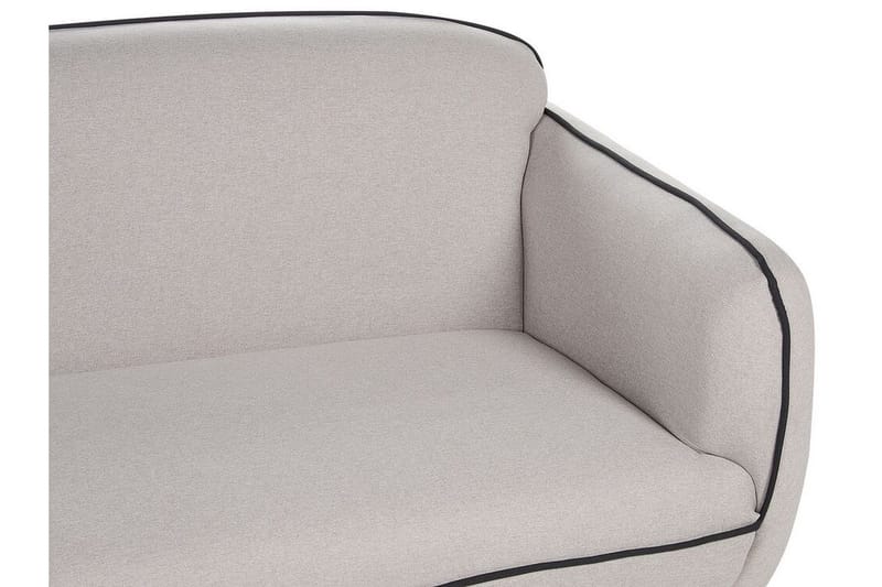Balint 3-sits Djup Svängd Soffa i Tyg med Kantpipning - Grå - Möbler - Soffa - 3 sits soffa