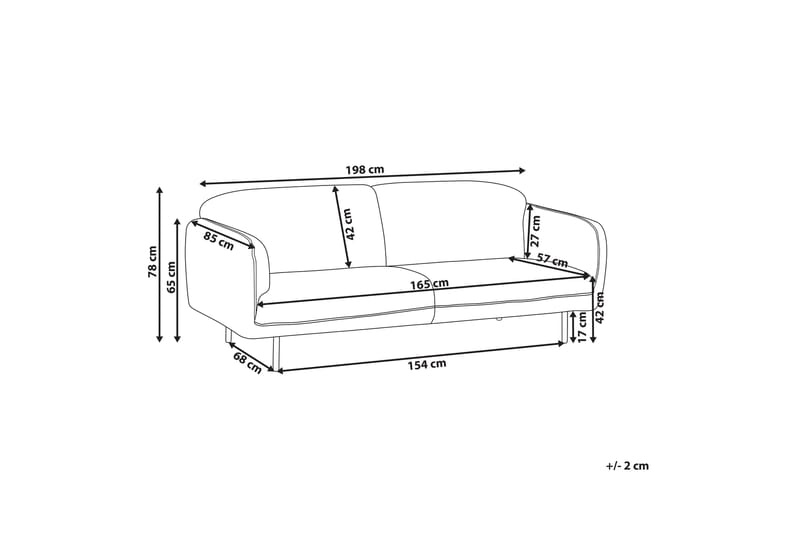 Balint Soffa 3-sits - Vit/Svart - Möbler - Soffa - 3 sits soffa