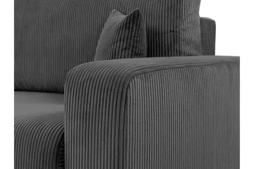 Barile Bäddsoffa 3-sits i Plysch - Grå - Möbler - Soffa - Bäddsoffa