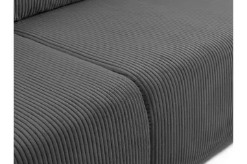 Barile Bäddsoffa 3-sits i Plysch - Grå - Möbler - Soffa - Bäddsoffa