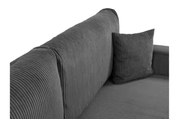 Barile Bäddsoffa 3-sits i Plysch - Grå - Möbler - Soffa - Bäddsoffa