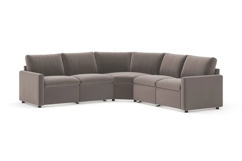 Barsele Hörnsoffa med Elektrisk Recliner 5-sits - Brun - Möbler - Soffa - Biosoffa & reclinersoffa