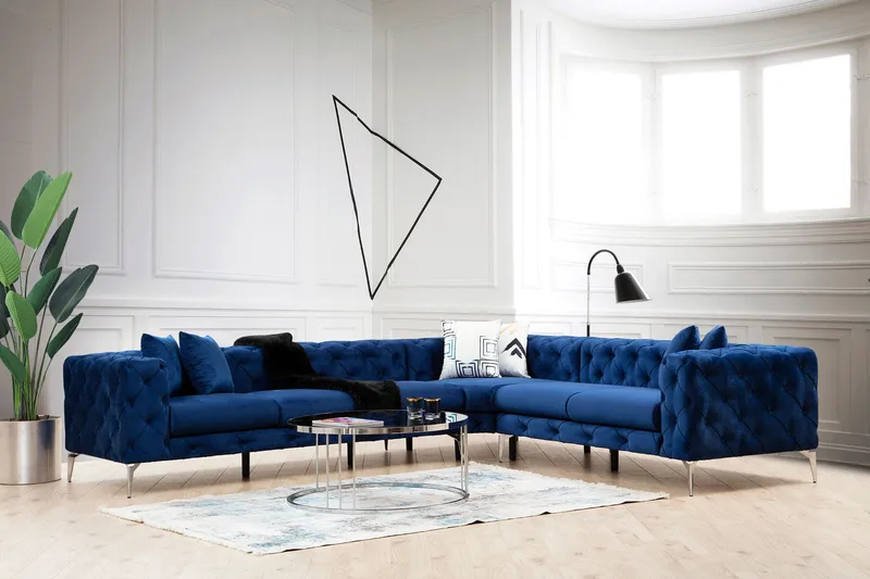 Beachport Hörnsoffa 6-sits - Blå - Möbler - Soffa - Hörnsoffa