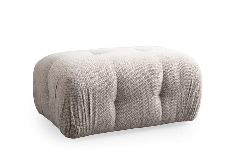 Belgin Bubblig Divansoffa 2-sits med fasta armstöd - Cream - Möbler - Soffa - Divansoffor & schäslongsoffa