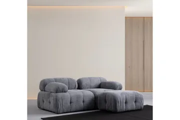 Belgin Bubblig Divansoffa 2-sits med fasta armstöd