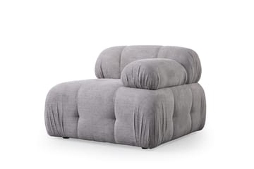 Belgin Bubblig Divansoffa 2-sits med fasta armstöd - Ljusgrå - Möbler - Soffa - Modulsoffor - Komplett modulsoffa