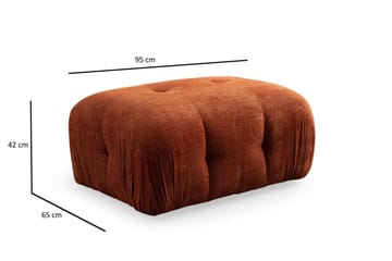 Belgin Bubblig Divansoffa 2-sits med fasta armstöd - Orange - Möbler - Soffa - Modulsoffor - Komplett modulsoffa