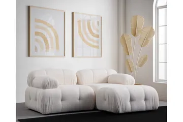 Belgin Bubblig Divansoffa 2-sits med fasta armstöd