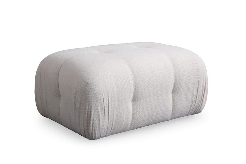 Belgin Bubblig Divansoffa 2-sits med fasta armstöd - Vit - Möbler - Soffa - Divansoffor & schäslongsoffa