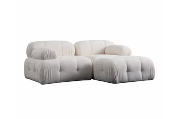 Belgin Bubblig Divansoffa 2-sits med fasta armstöd - Vit - Möbler - Soffa - Modulsoffor - Komplett modulsoffa
