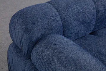 Belgin Bubblig Divansoffa 3-sits med fasta armstöd - Blå - Möbler - Soffa - Modulsoffor - Komplett modulsoffa