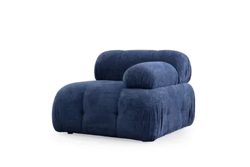 Belgin Bubblig Divansoffa 3-sits med fasta armstöd - Blå - Möbler - Soffa - Modulsoffor - Komplett modulsoffa
