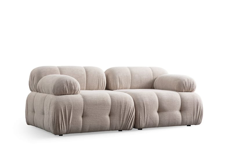 Belgin Bubblig Soffa 2-sits med fasta armstöd - Cream - Möbler - Soffa - 2 sits soffa