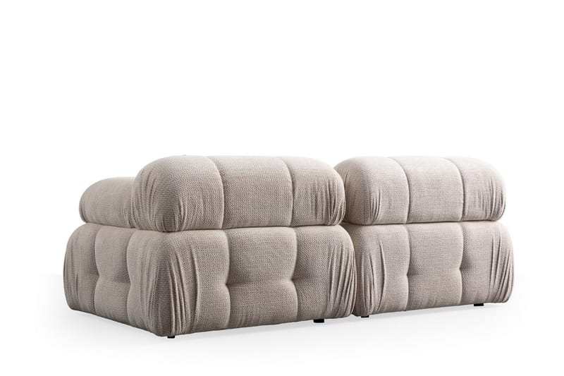 Belgin Bubblig Soffa 2-sits med fasta armstöd - Cream - Möbler - Soffa - 2 sits soffa