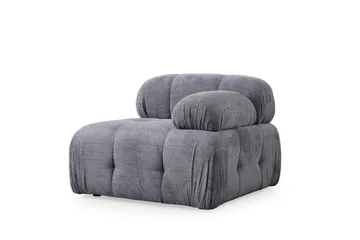 Belgin Bubblig Soffa 2-sits med fasta armstöd - Grå - Möbler - Soffa - Modulsoffor - Komplett modulsoffa