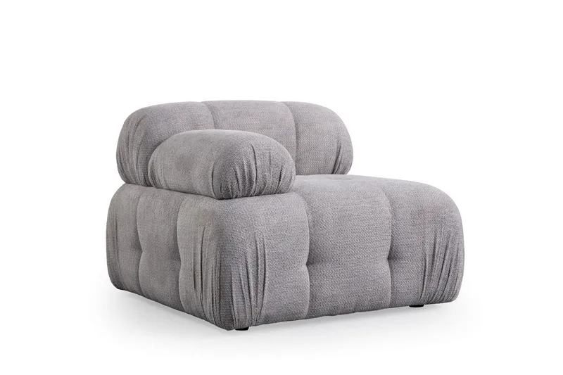 Belgin Bubblig Soffa 2-sits med fasta armstöd - Ljusgrå - Möbler - Soffa - Modulsoffor - Komplett modulsoffa