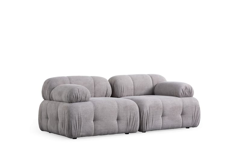 Belgin Bubblig Soffa 2-sits med fasta armstöd - Ljusgrå - Möbler - Soffa - 2 sits soffa