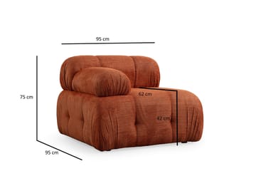 Belgin Bubblig Soffa 2-sits med fasta armstöd - Orange - Möbler - Soffa - Modulsoffor - Komplett modulsoffa