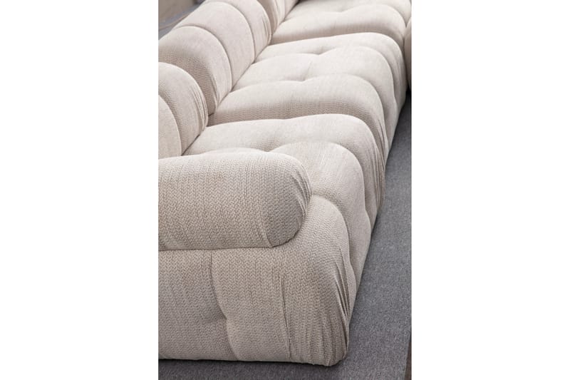 Belgin Bubblig Soffa 3-sits med fasta armstöd - Cream - Möbler - Soffa - 3 sits soffa