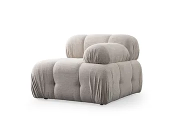 Belgin Bubblig Soffa 3-sits med fasta armstöd - Cream - Möbler - Soffa - Modulsoffor - Komplett modulsoffa
