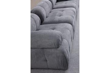 Belgin Bubblig Soffa 3-sits med fasta armstöd - Grå - Möbler - Soffa - Modulsoffor - Komplett modulsoffa