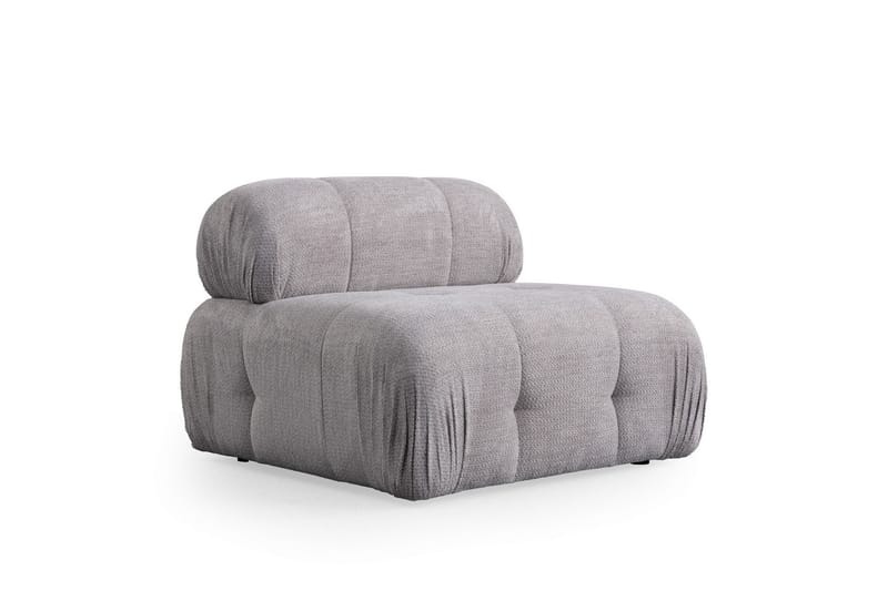 Belgin Bubblig Soffa 3-sits med fasta armstöd - Ljusgrå - Möbler - Soffa - 3 sits soffa
