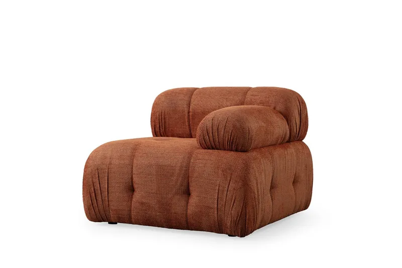 Belgin Bubblig Soffa 3-sits med fasta armstöd - Orange - Möbler - Soffa - Modulsoffor - Komplett modulsoffa
