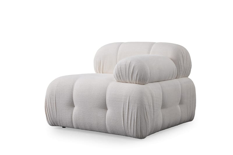 Belgin Bubblig Soffa 3-sits med fasta armstöd - Vit - Möbler - Soffa - 3 sits soffa